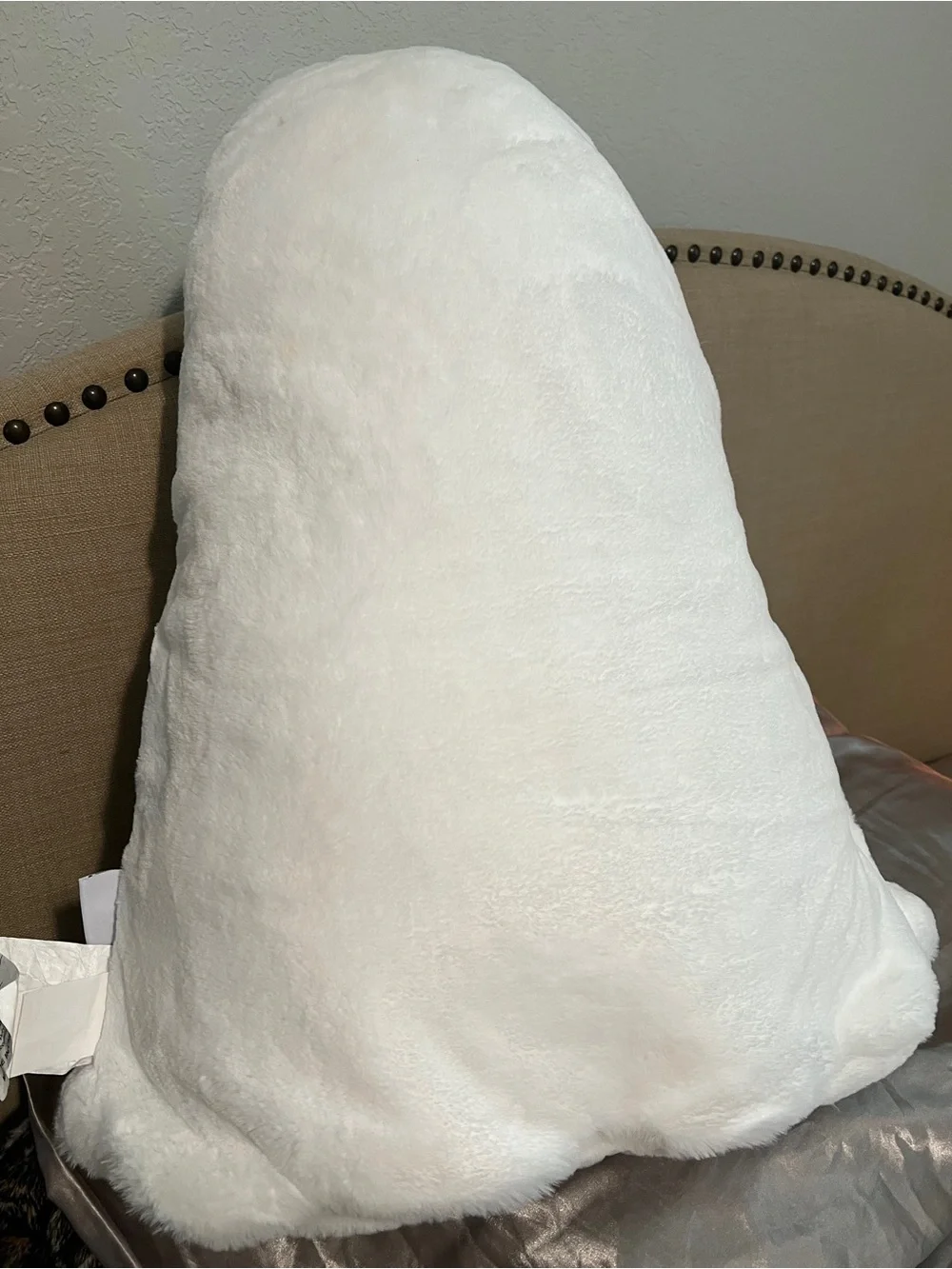 White Ghost Plush with Orange Pumpkin big plush pillow